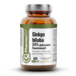 Ginkgo biloba 24% glikozydymów flawonowych Pharmovit
